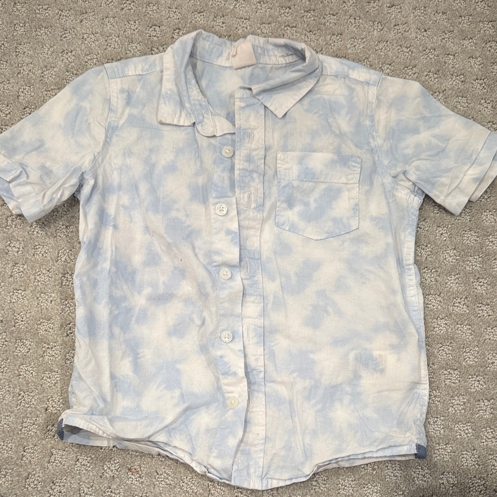 GAP Kids Light Blue and White Button Down Shirt